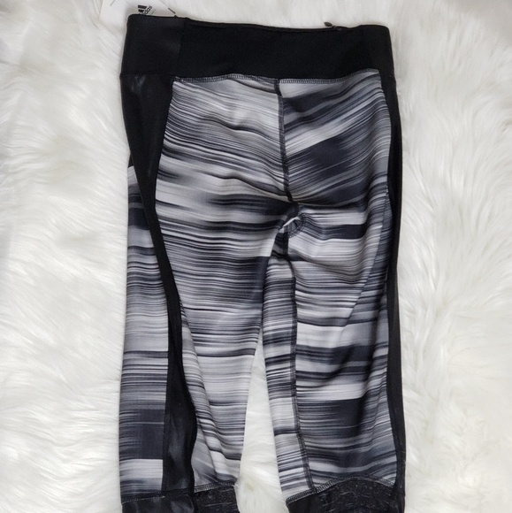 ADIDAS Women's Black Silver XS SN 3/4 GTight NEW - Picture 3 of 4